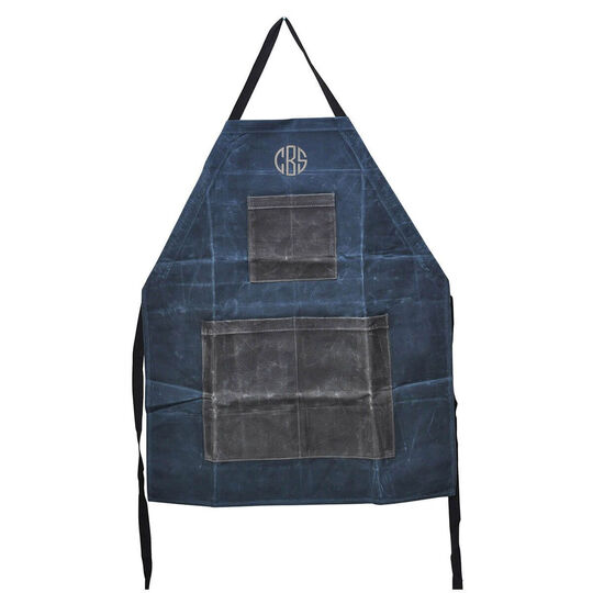 Personalized Waxed Canvas Two Tone Adult Apron